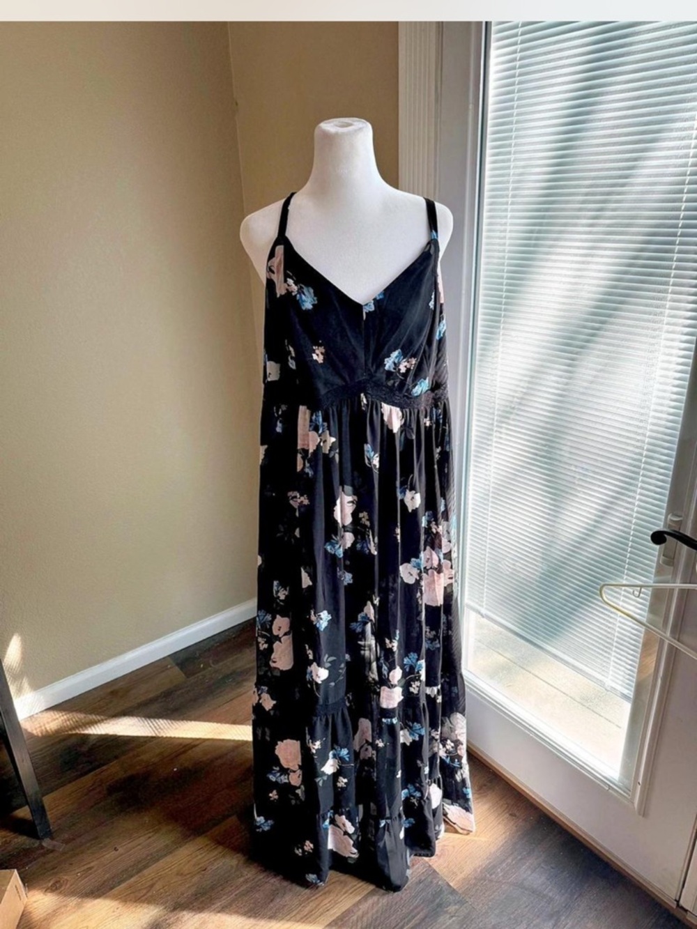 Torrid floral black maxi dress